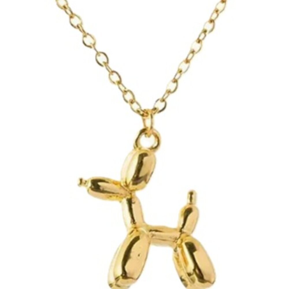 Balloon Dog Pendant Necklace - 925 Sterling Silver